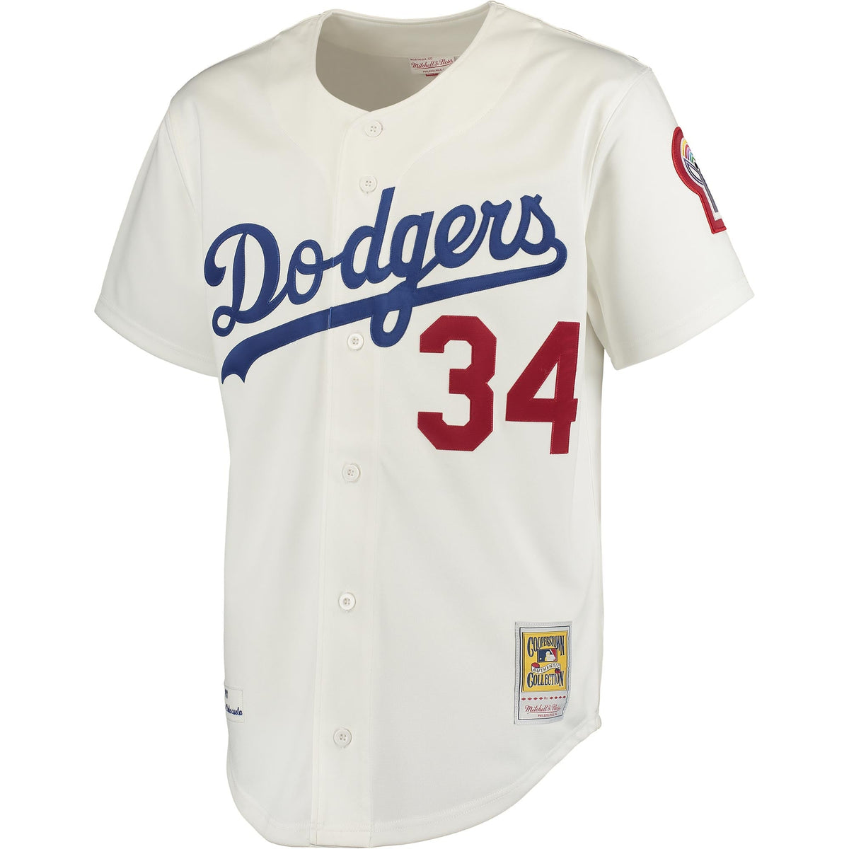 Men's Los Angeles Dodgers Fernando Valenzuela Mitchell & Ness Gray Authentic Jersey - 3