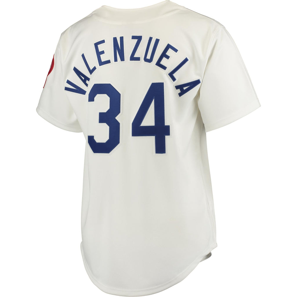 Men's Los Angeles Dodgers Fernando Valenzuela Mitchell & Ness Gray Authentic Jersey - 4