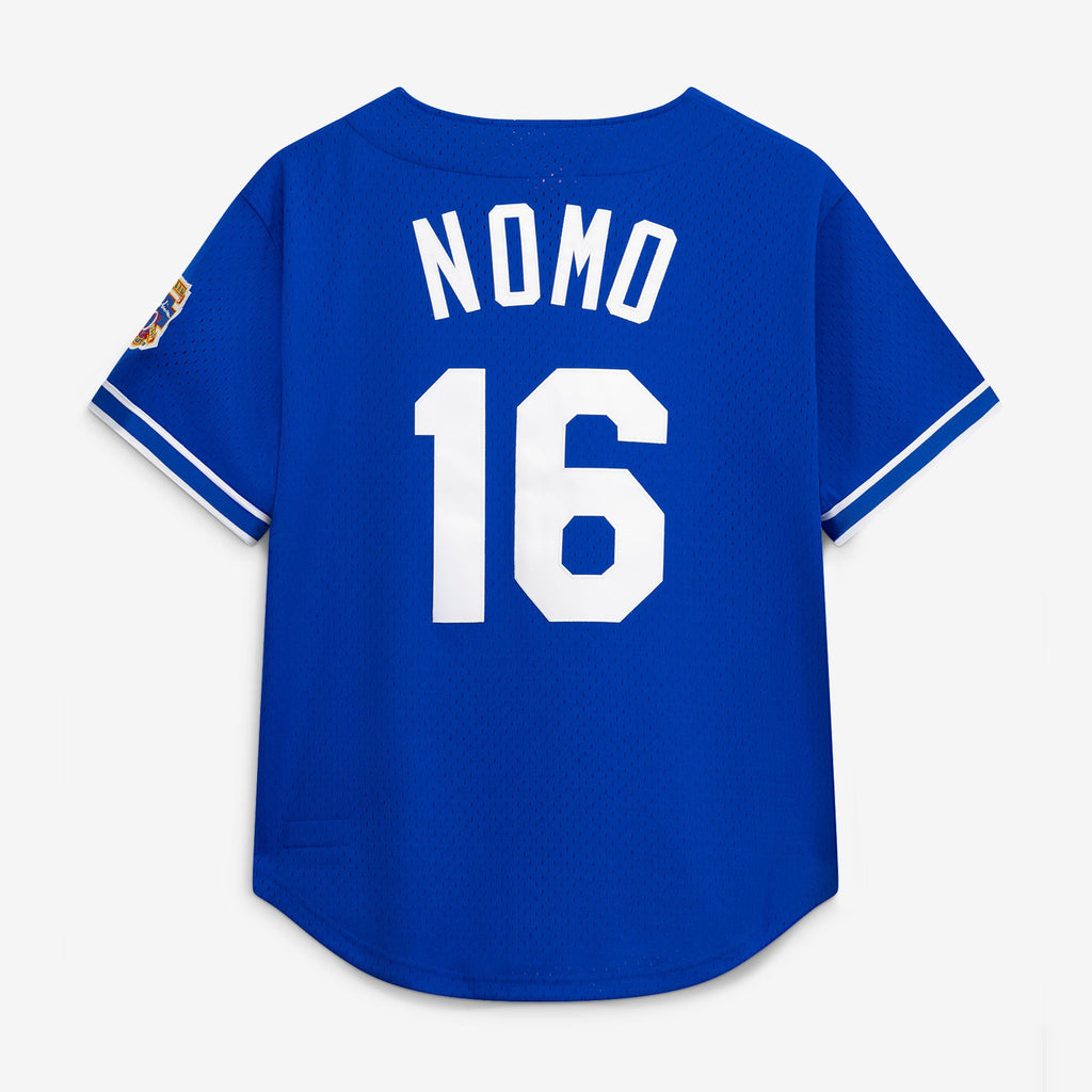 Men's Los Angeles Dodgers Hideo Nomo Mitchell & Ness Royal Big & Tall Cooperstown Collection Mesh Batting Practice Jersey - 3
