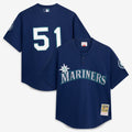 Men's Seattle Mariners Ichiro Suzuki Mitchell & Ness Navy Authentic Batting Practice Jersey