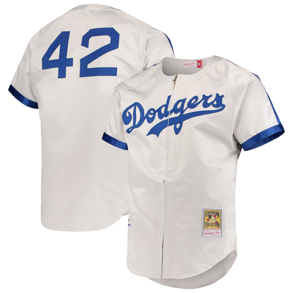 Men's Brooklyn Dodgers Jackie Robinson Mitchell & Ness Gray Cooperstown Collection Authentic Jersey - 2
