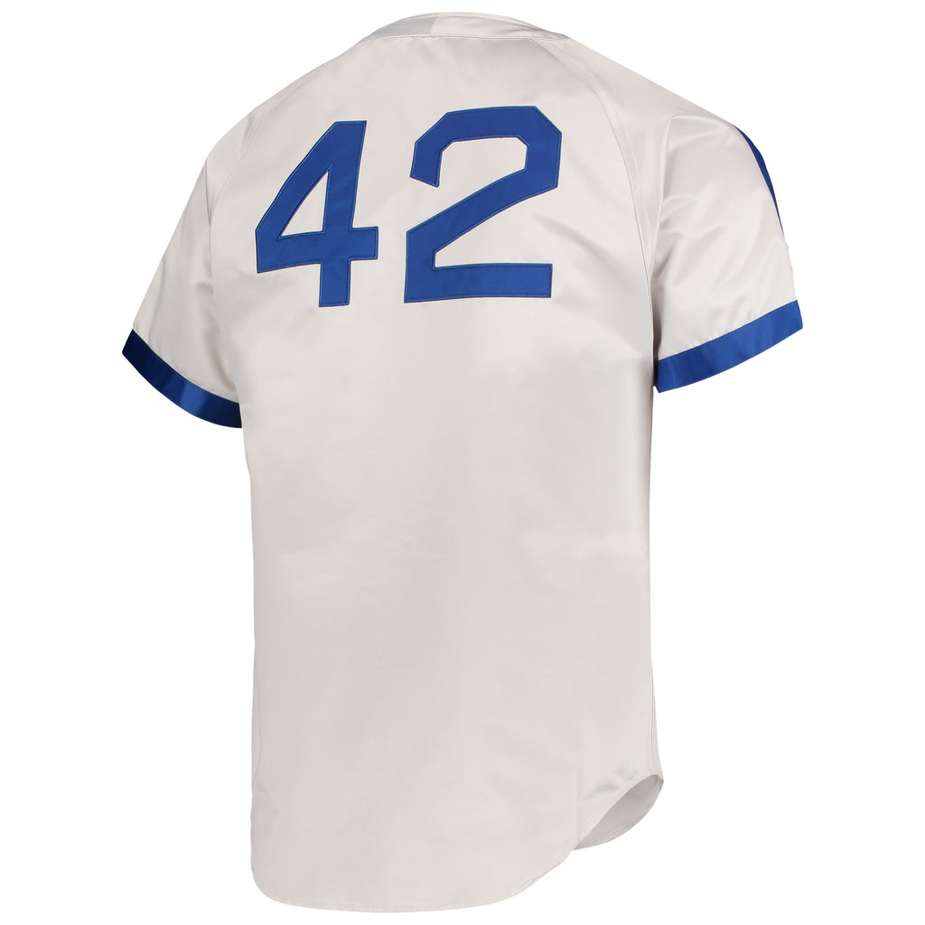 Men's Brooklyn Dodgers Jackie Robinson Mitchell & Ness Gray Cooperstown Collection Authentic Jersey - 4
