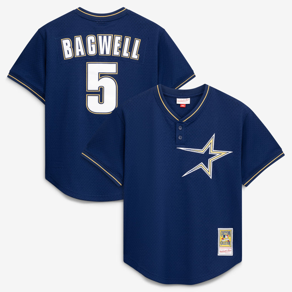 Men's Houston Astros Jeff Bagwell Mitchell & Ness Navy Authentic Batting Practice Jersey