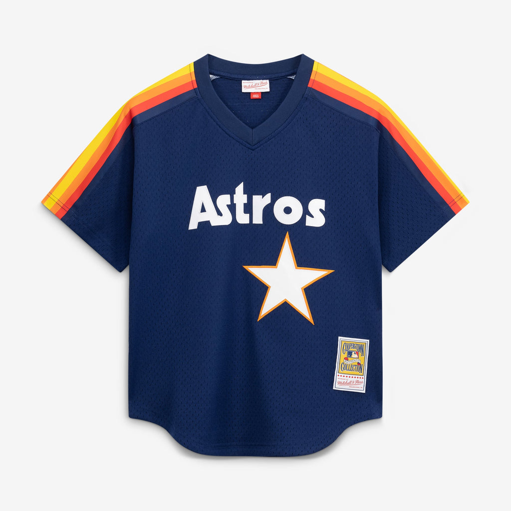 Men's Houston Astros Jeff Bagwell Mitchell & Ness Navy Authentic Batting Practice Jersey - 3