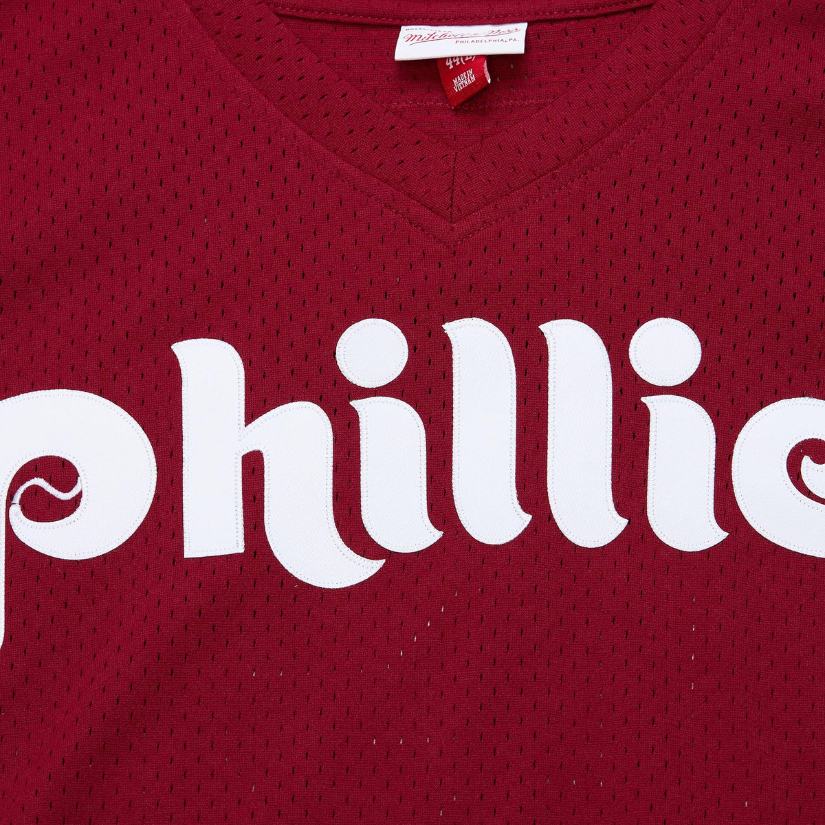 Men's Philadelphia Phillies John Kruk Mitchell & Ness Burgundy Big & Tall Cooperstown Collection Mesh Batting Practice Jersey - 9