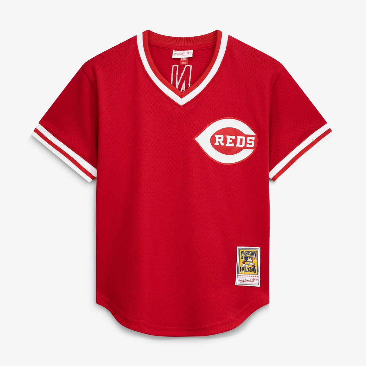 Men's Cincinnati Reds Johnny Bench Mitchell & Ness Scarlet Authentic Batting Practice Jersey - 3