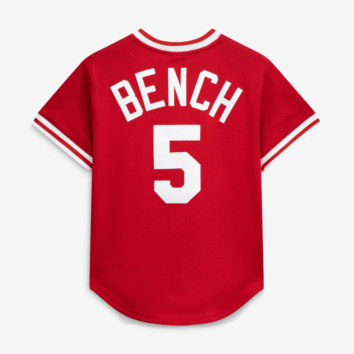 Men's Cincinnati Reds Johnny Bench Mitchell & Ness Scarlet Authentic Batting Practice Jersey - 4