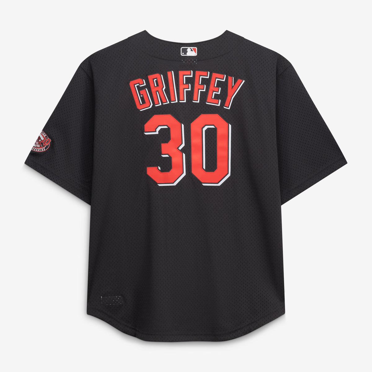 Men's Cincinnati Reds Ken Griffey Jr. Mitchell & Ness Black Big & Tall Cooperstown Mesh Batting Practice Jersey - 4