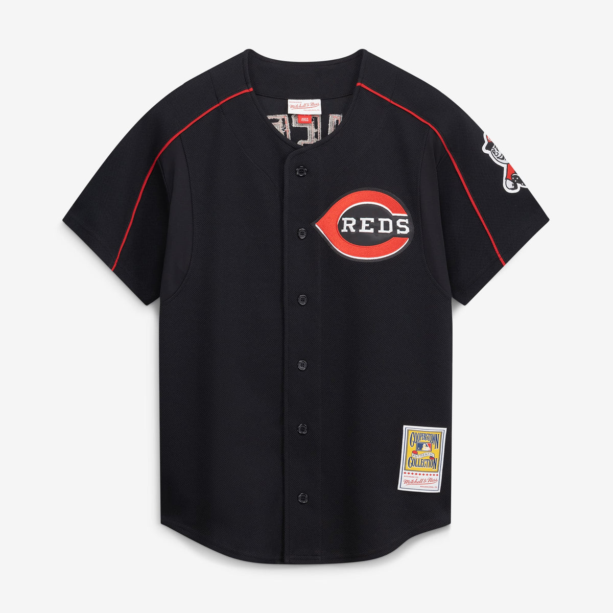 Men's Cincinnati Reds Ken Griffey Jr. Mitchell & Ness Black Cooperstown Collection Authentic Mesh Batting Practice Jersey - 3
