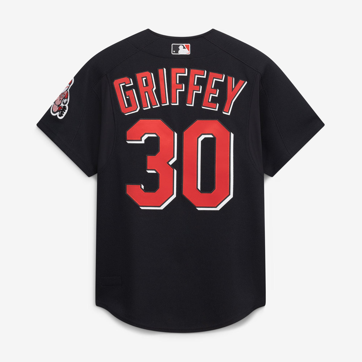 Men's Cincinnati Reds Ken Griffey Jr. Mitchell & Ness Black Cooperstown Collection Authentic Mesh Batting Practice Jersey - 4