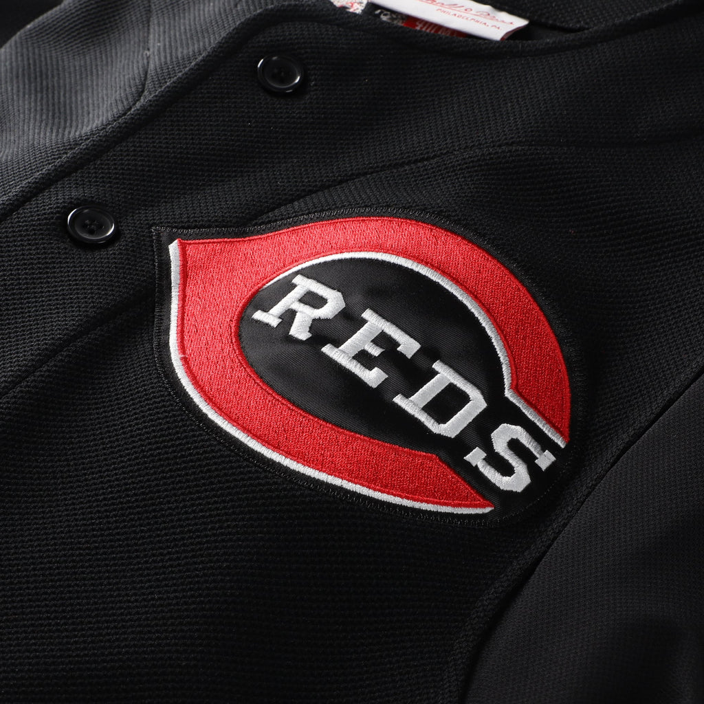 Men's Cincinnati Reds Ken Griffey Jr. Mitchell & Ness Black Cooperstown Collection Authentic Mesh Batting Practice Jersey - 5
