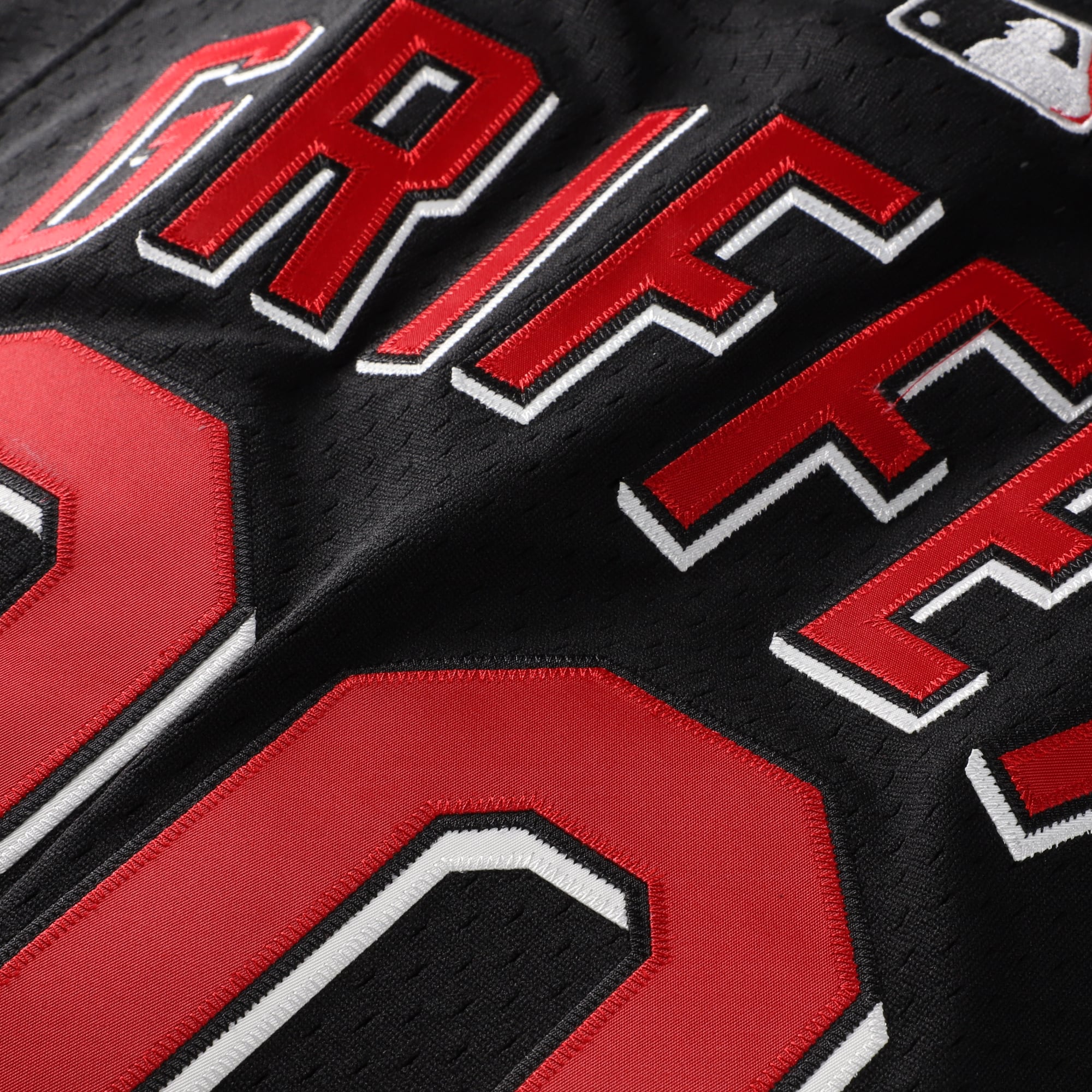 Men's Cincinnati Reds Ken Griffey Jr. Mitchell & Ness Black Cooperstown Collection Mesh Batting Practice Button-Up Jersey - 6