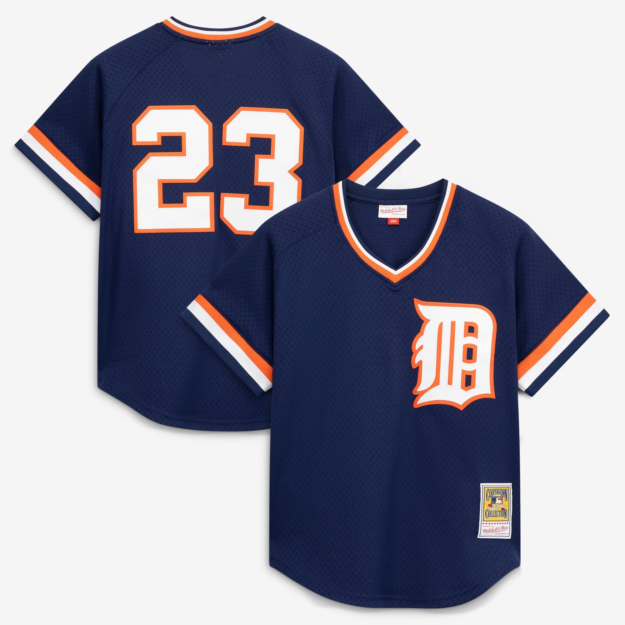 Men's Detroit Tigers Kirk Gibson Mitchell & Ness Navy Authentic Batting Practice Jersey - 2