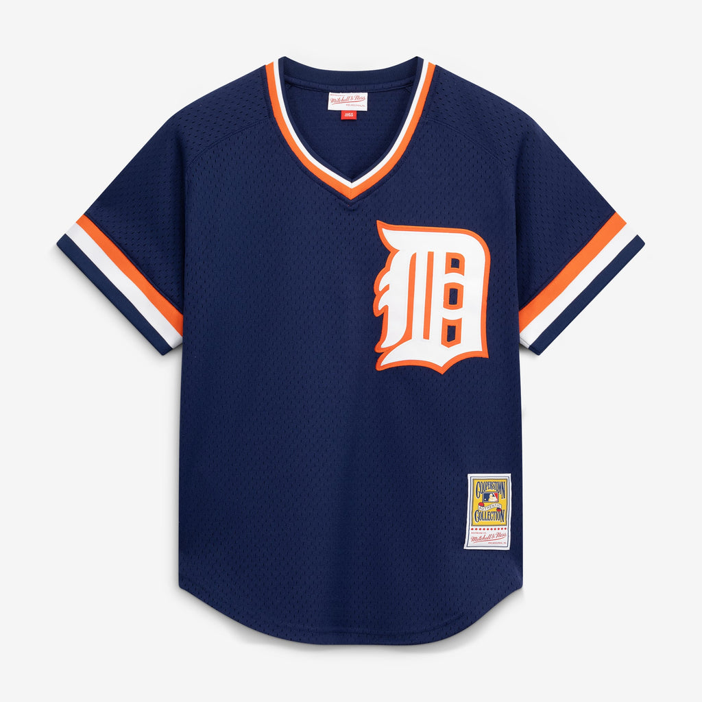 Men's Detroit Tigers Kirk Gibson Mitchell & Ness Navy Authentic Batting Practice Jersey - 3