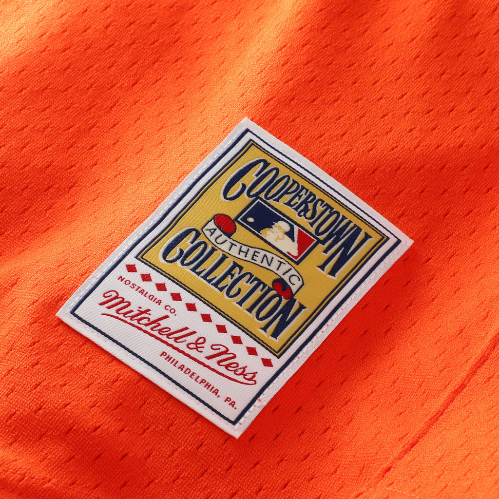 Men's Detroit Tigers Kirk Gibson Mitchell & Ness Orange Cooperstown Collection Mesh Batting Practice Button-Up Jersey - 8