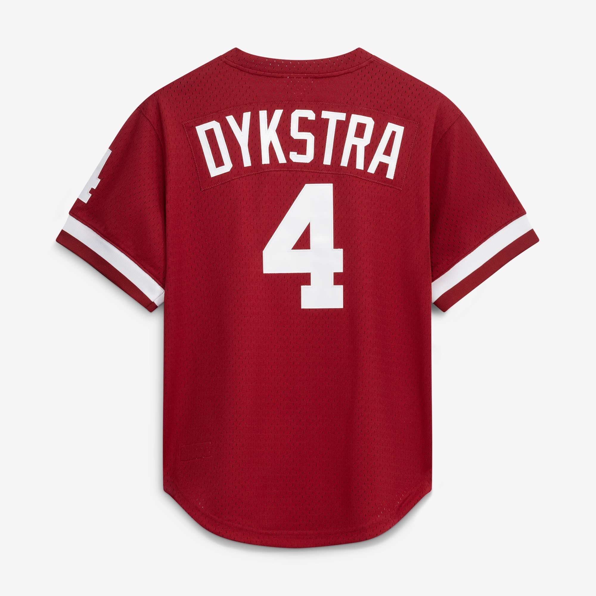 Men's Philadelphia Phillies Lenny Dykstra Mitchell & Ness Scarlet Authentic Batting Practice Jersey - 4