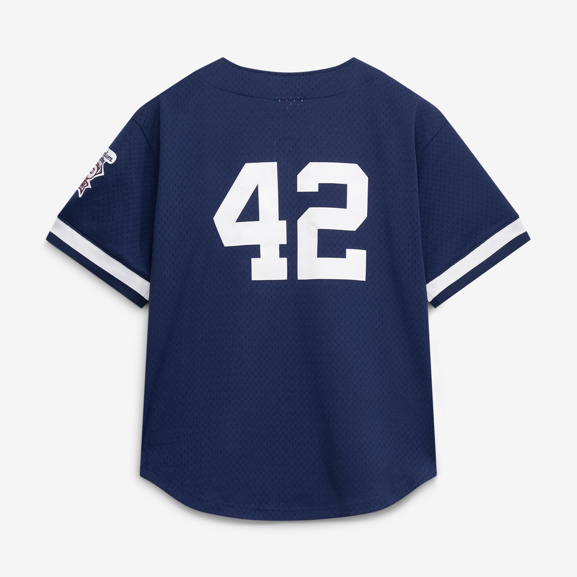 Men's New York Yankees Mariano Rivera Mitchell & Ness Navy Cooperstown Collection Mesh Batting Practice Button-Up Jersey - 4