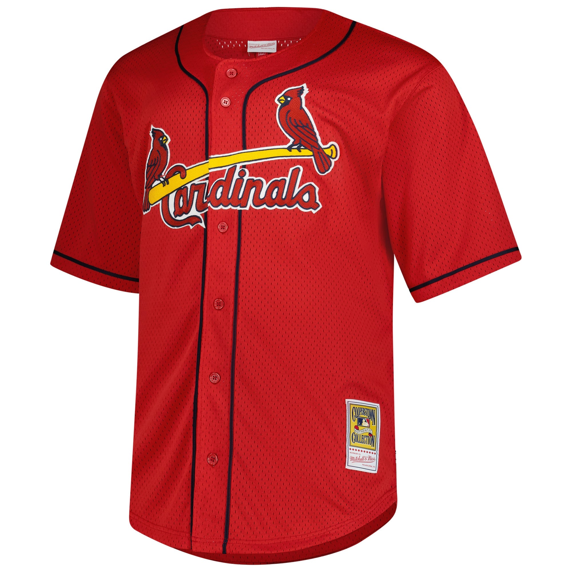 Men's St. Louis Cardinals Mark McGwire Mitchell & Ness Red Big & Tall Cooperstown Mesh Batting Practice Jersey - 3