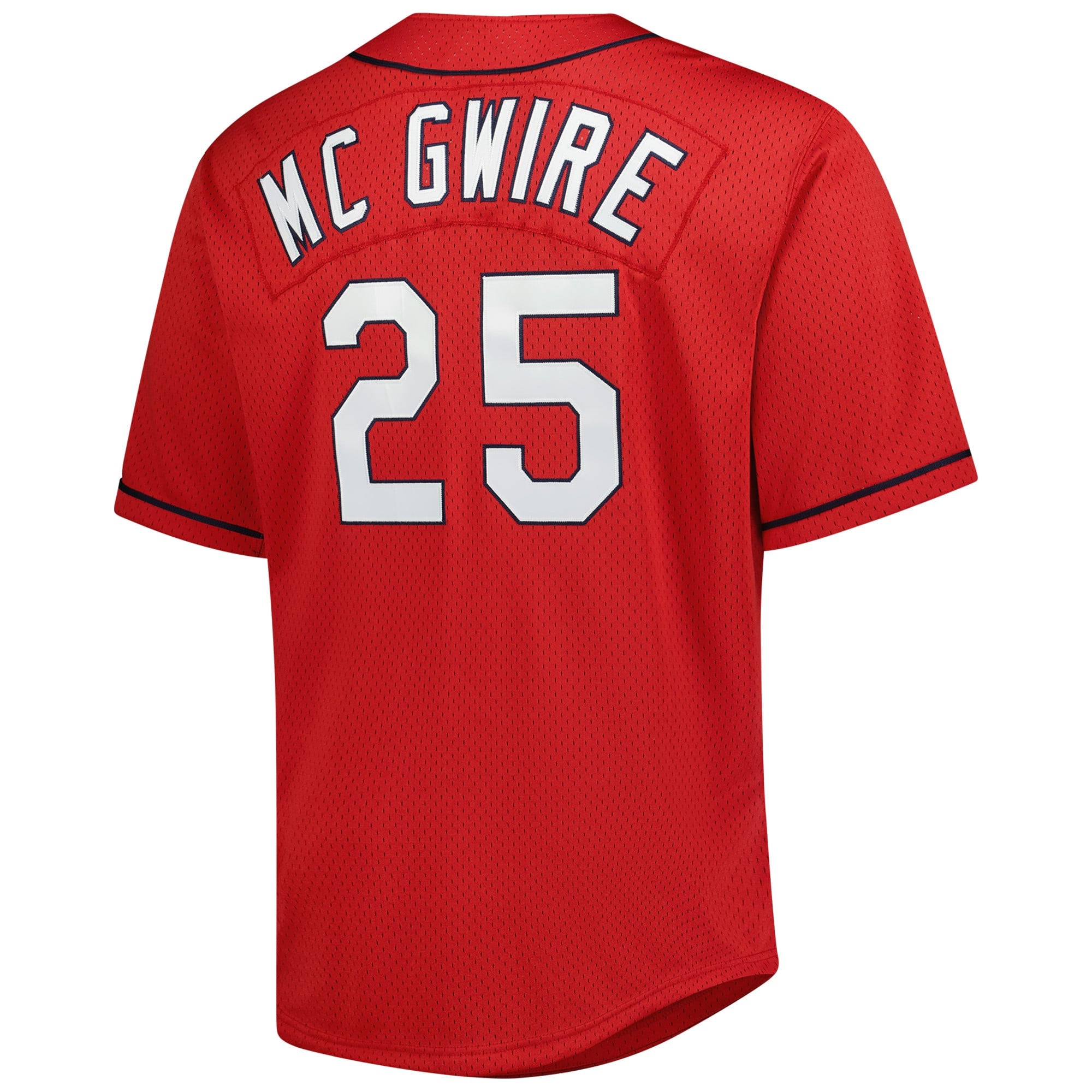 Men's St. Louis Cardinals Mark McGwire Mitchell & Ness Red Big & Tall Cooperstown Mesh Batting Practice Jersey - 4