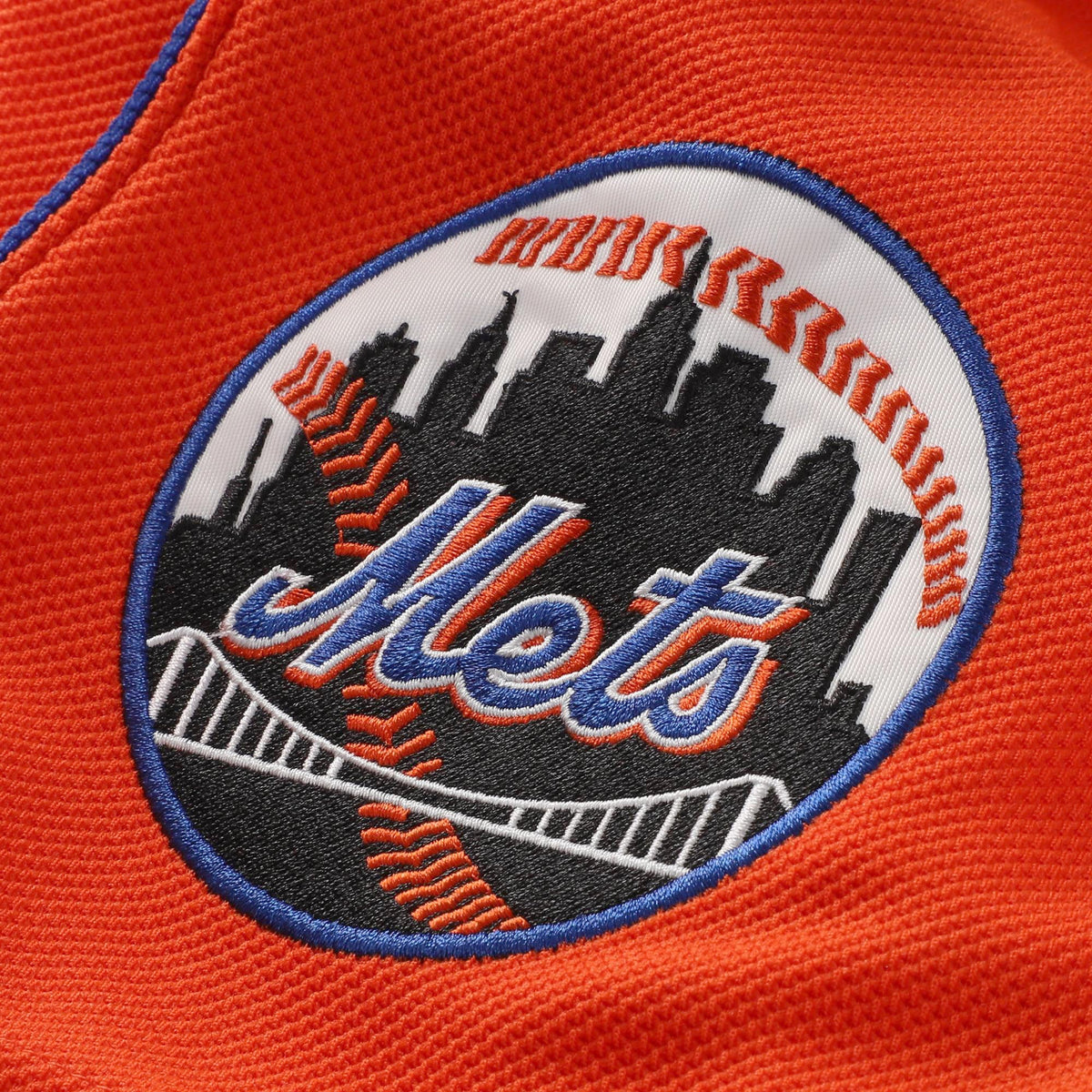 Men's New York Mets Mike Piazza Mitchell & Ness Orange Cooperstown Collection Mesh Batting Practice Button-Up Jersey - 7