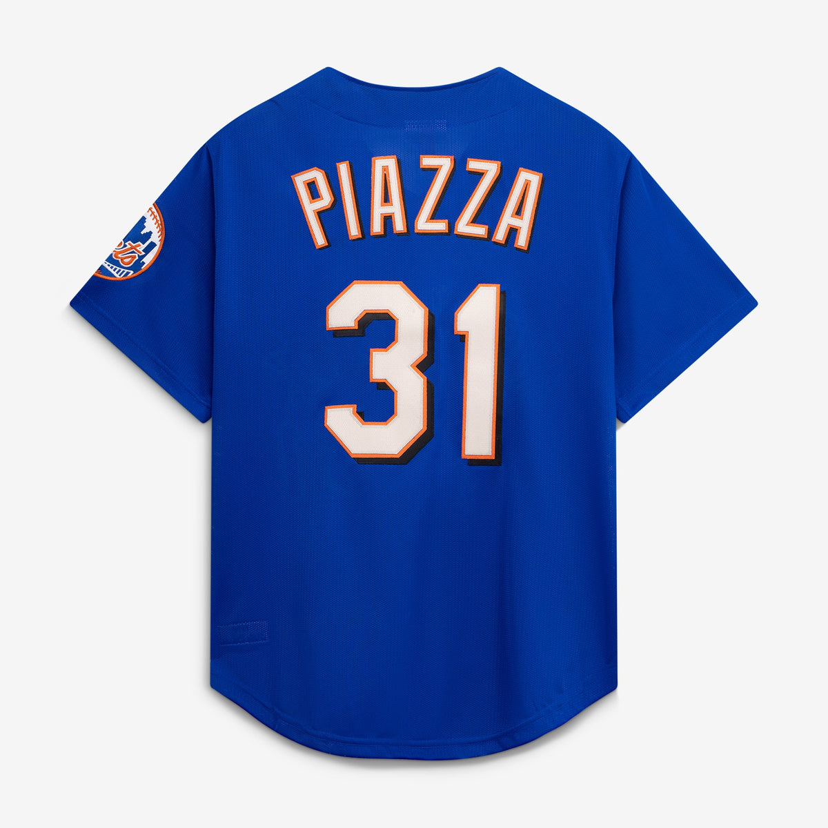 Men's New York Mets Mike Piazza Mitchell & Ness Royal Cooperstown Collection Mesh Batting Practice Button-Up Jersey - 4