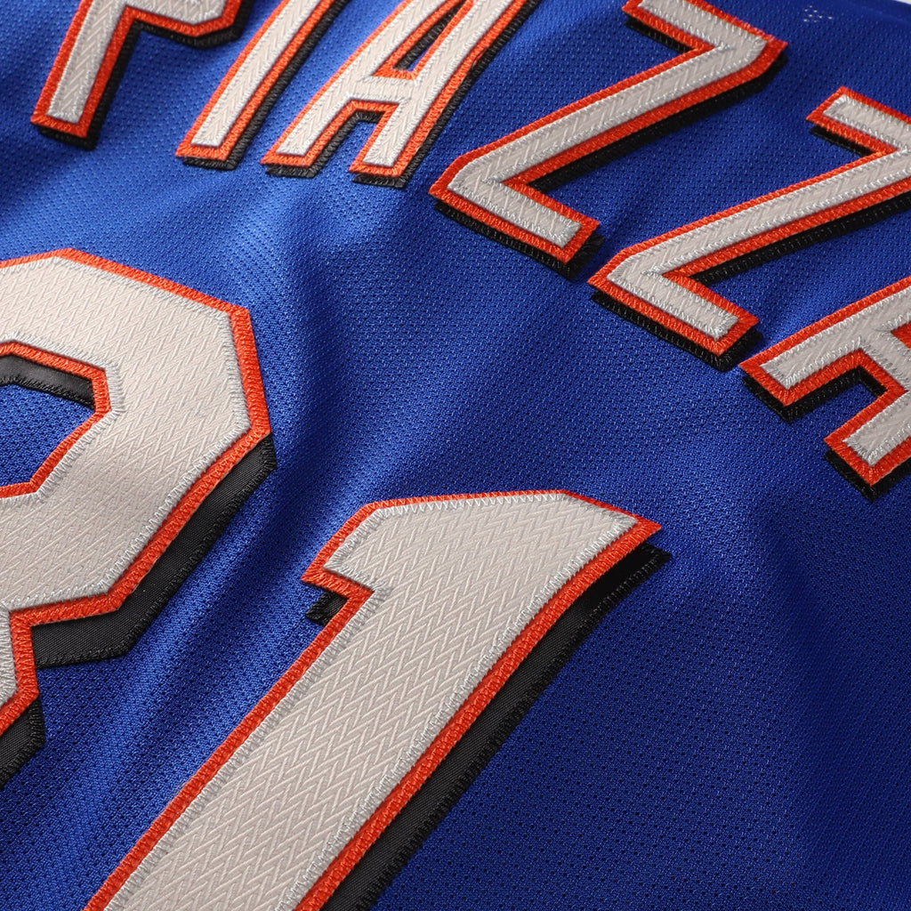 Men's New York Mets Mike Piazza Mitchell & Ness Royal Cooperstown Collection Mesh Batting Practice Button-Up Jersey - 6