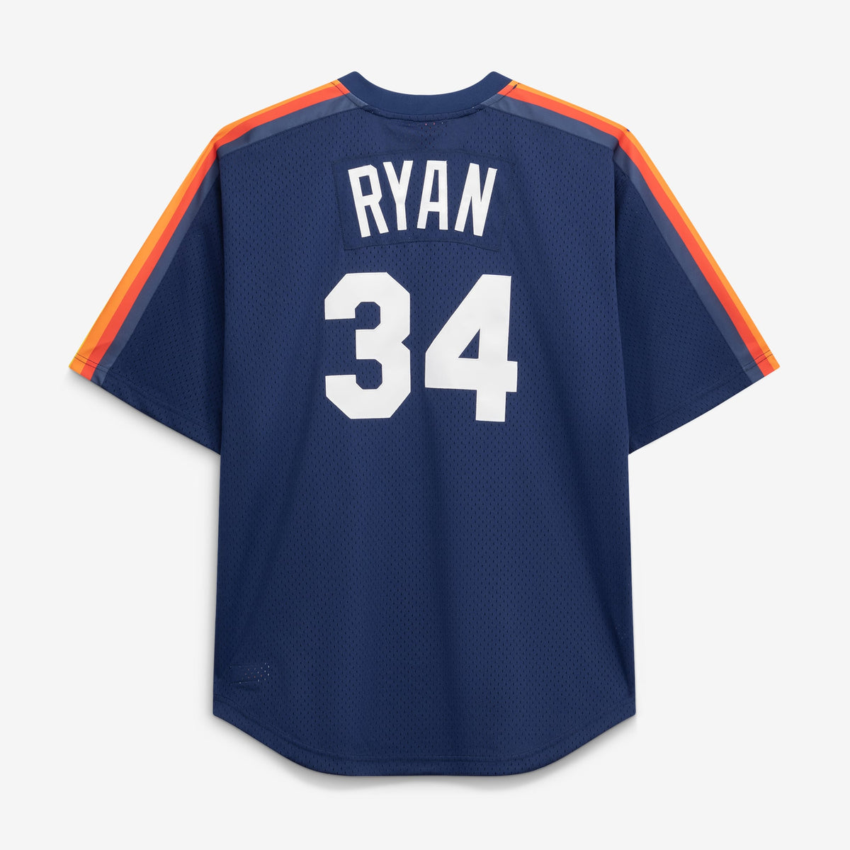 Men's Houston Astros Nolan Ryan Mitchell & Ness Navy Cooperstown Collection Big & Tall Mesh Batting Practice Jersey - 4