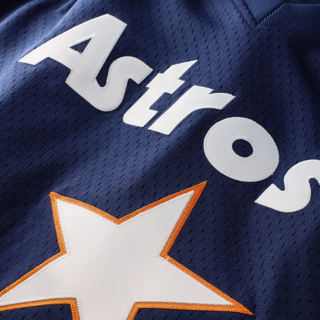 Men's Houston Astros Nolan Ryan Mitchell & Ness Navy Cooperstown Collection Big & Tall Mesh Batting Practice Jersey - 5