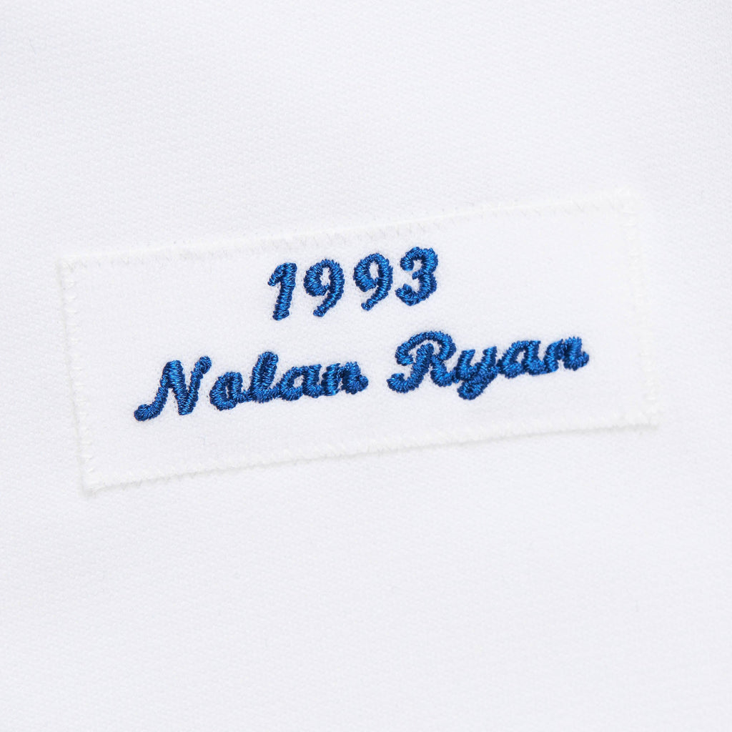 Men's Texas Rangers Nolan Ryan Mitchell & Ness White 1993 Cooperstown Collection Authentic Jersey - 5