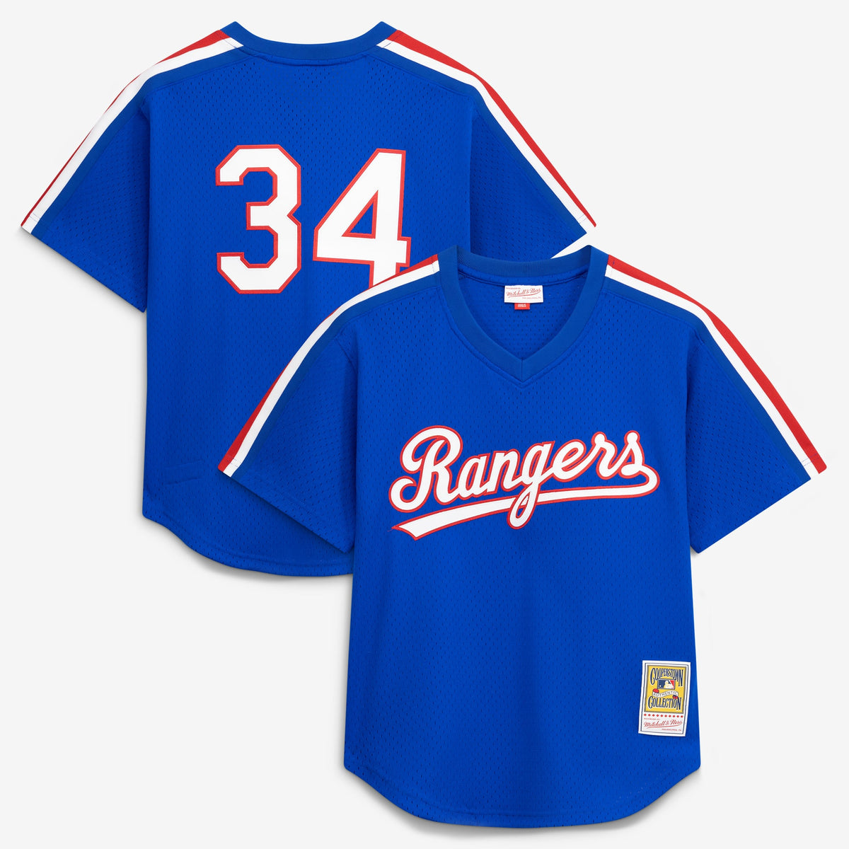 Men's Texas Rangers Nolan Ryan Mitchell & Ness Royal Authentic Batting Practice Jersey - 2