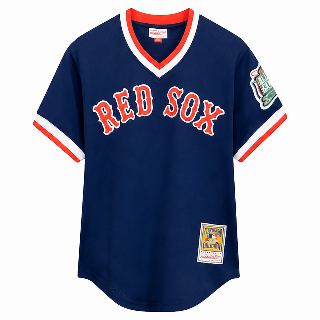 Men's Boston Red Sox Nomar Garciaparra Mitchell & Ness Navy Big & Tall Cooperstown Mesh Batting Practice Jersey - 3