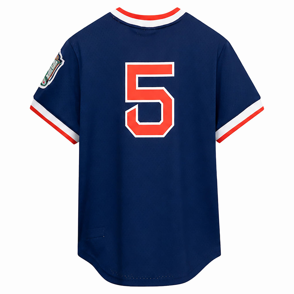 Men's Boston Red Sox Nomar Garciaparra Mitchell & Ness Navy Big & Tall Cooperstown Mesh Batting Practice Jersey - 4