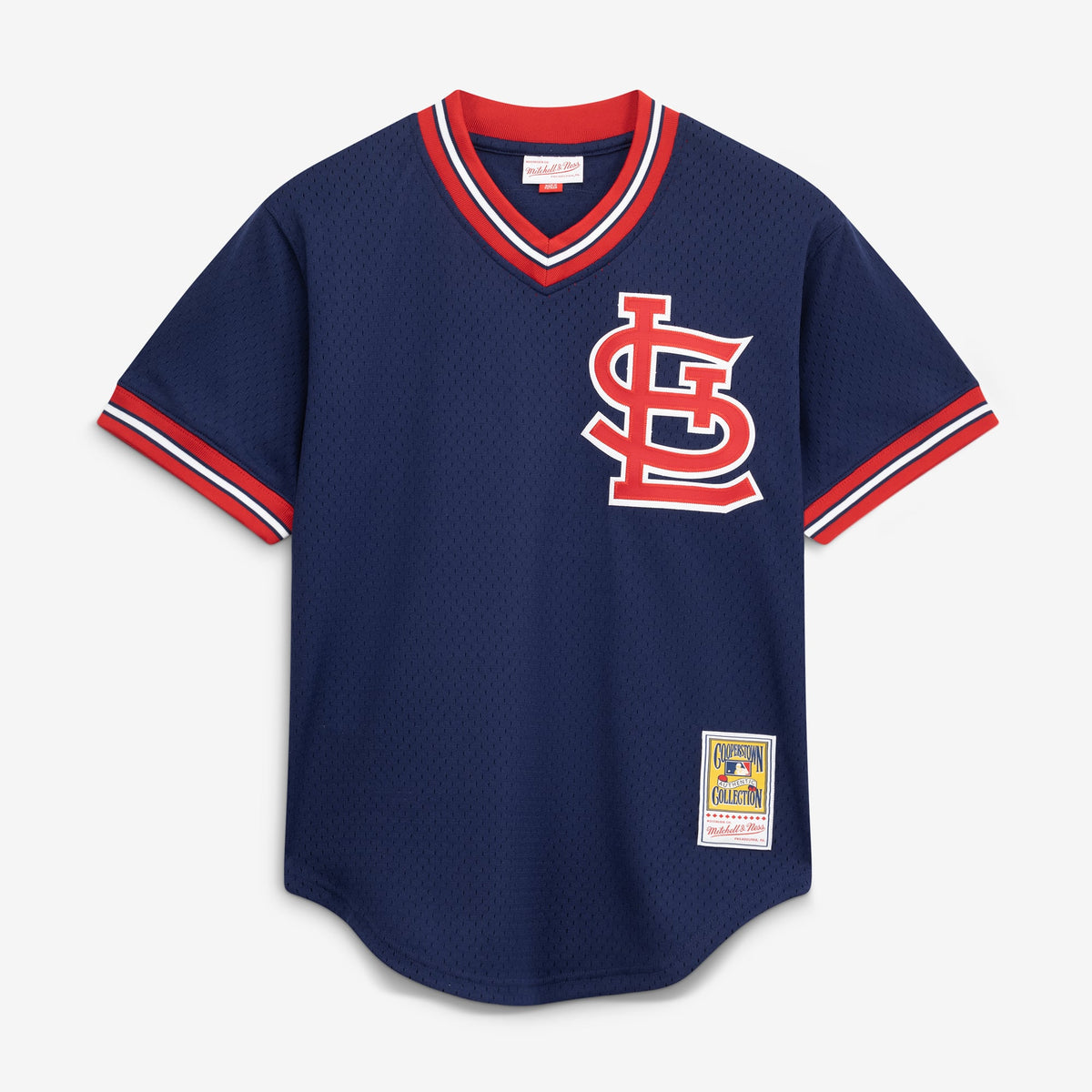 Men's St. Louis Cardinals Ozzie Smith Mitchell & Ness Navy Authentic Batting Practice Jersey - 3