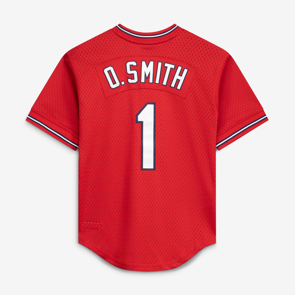 Men's St. Louis Cardinals Ozzie Smith Mitchell & Ness Scarlet Authentic Batting Practice Jersey - 4