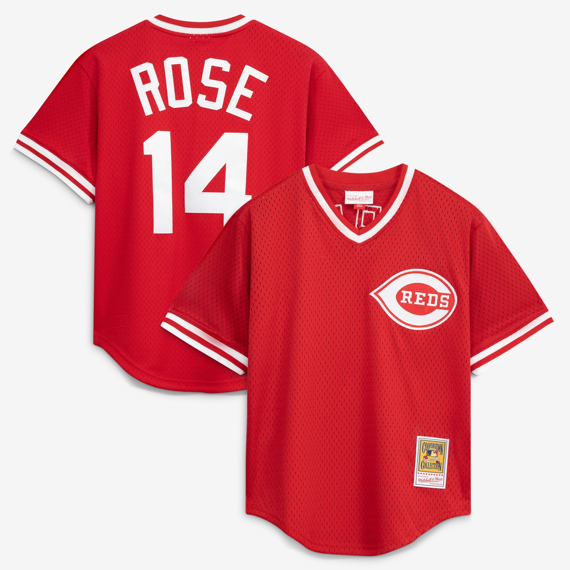 Men's Cincinnati Reds Pete Rose Mitchell & Ness Red Authentic Batting Practice Jersey - 2