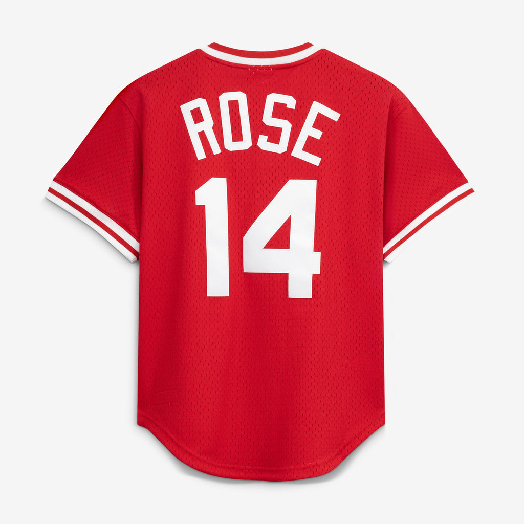 Men's Cincinnati Reds Pete Rose Mitchell & Ness Red Authentic Batting Practice Jersey - 4