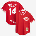 Men's Cincinnati Reds Pete Rose Mitchell & Ness Red Authentic Batting Practice Jersey
