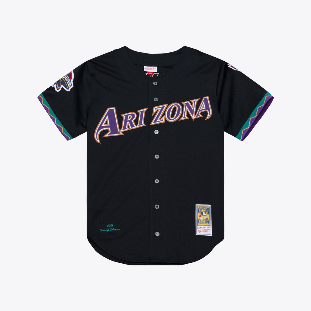 Men's Arizona Diamondbacks Randy Johnson Mitchell & Ness Black 2001 Authentic Jersey - 2