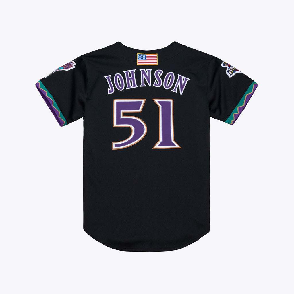 Men's Arizona Diamondbacks Randy Johnson Mitchell & Ness Black 2001 Authentic Jersey - 3