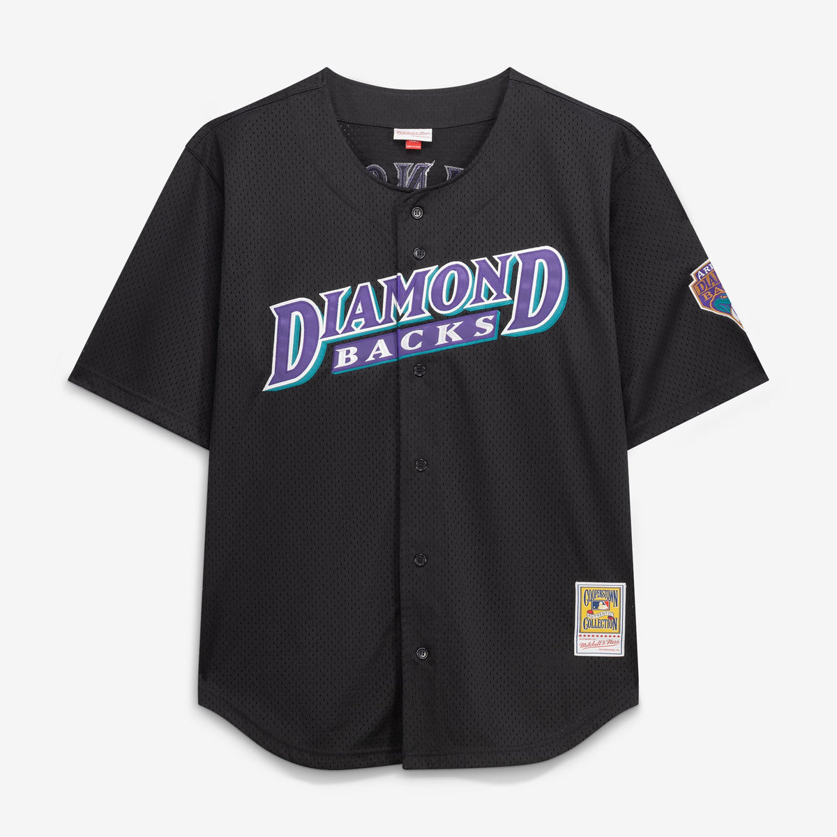 Men's Arizona Diamondbacks Randy Johnson Mitchell & Ness Black Big & Tall Cooperstown Mesh Batting Practice Jersey - 3