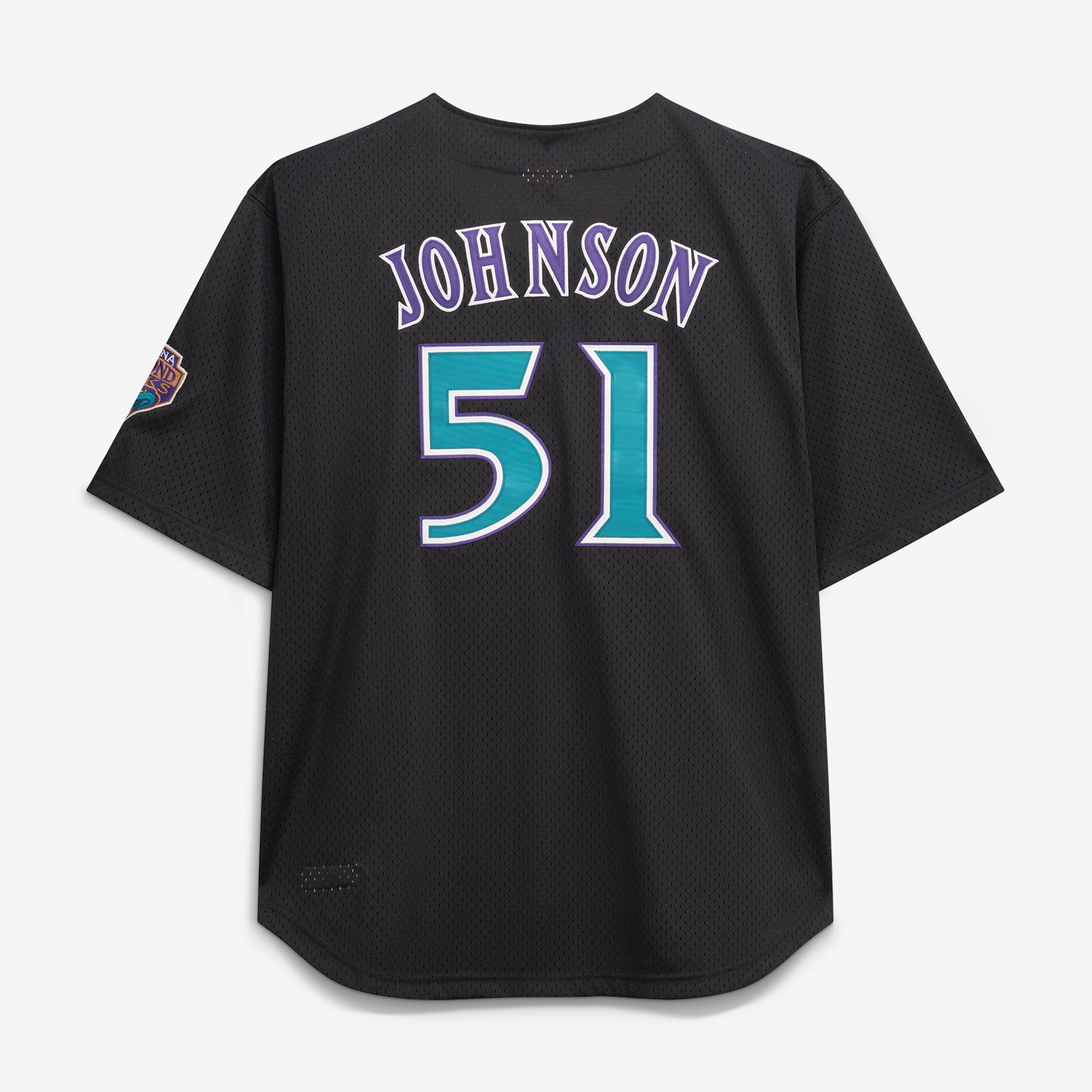 Men's Arizona Diamondbacks Randy Johnson Mitchell & Ness Black Big & Tall Cooperstown Mesh Batting Practice Jersey - 4