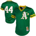 Men's Athletics Reggie Jackson Mitchell & Ness Green Authentic Batting Practice Jersey
