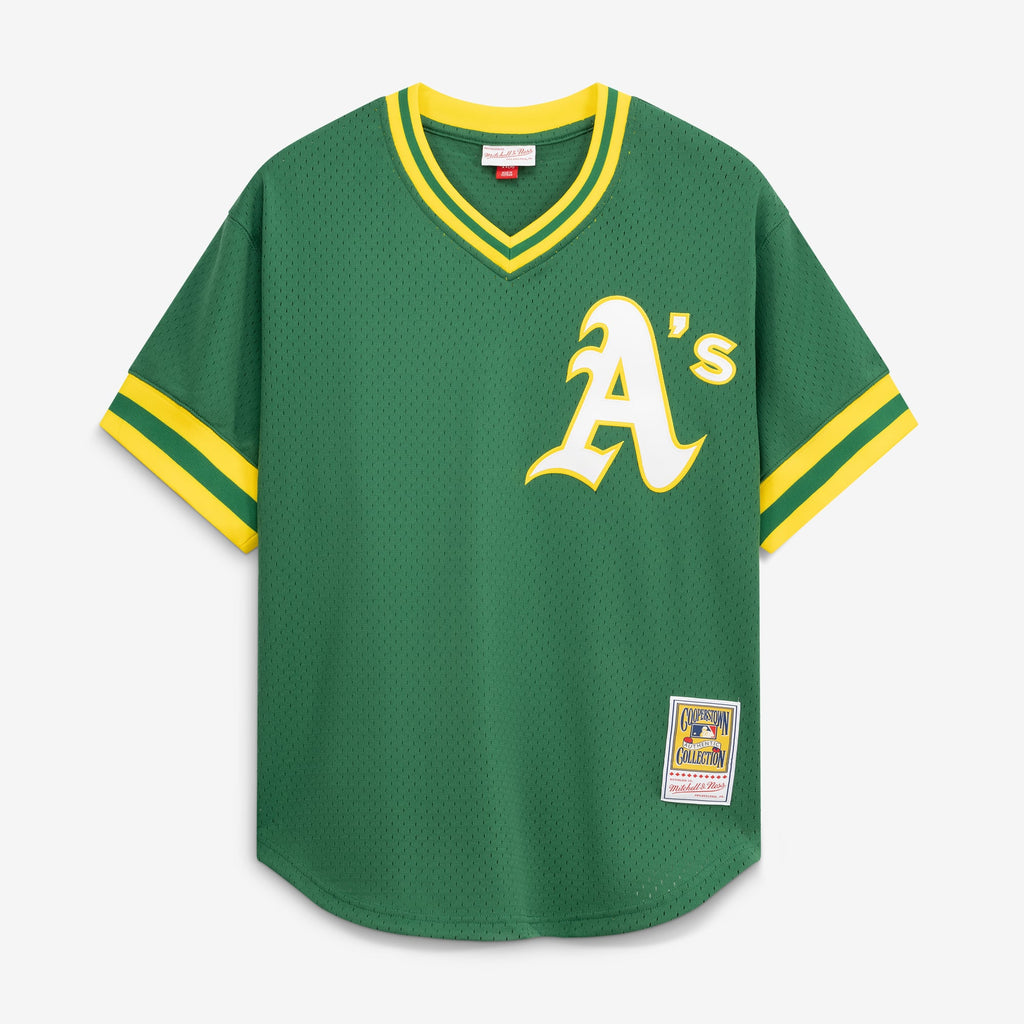 Men's Athletics Rickey Henderson Mitchell & Ness Green Authentic Batting Practice Jersey - 3