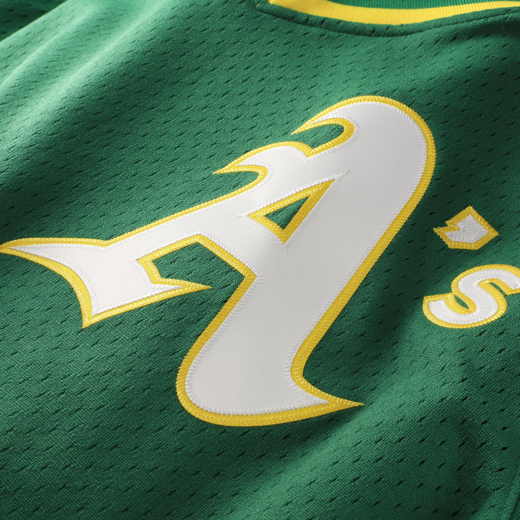 Men's Athletics Rickey Henderson Mitchell & Ness Green Authentic Batting Practice Jersey - 5