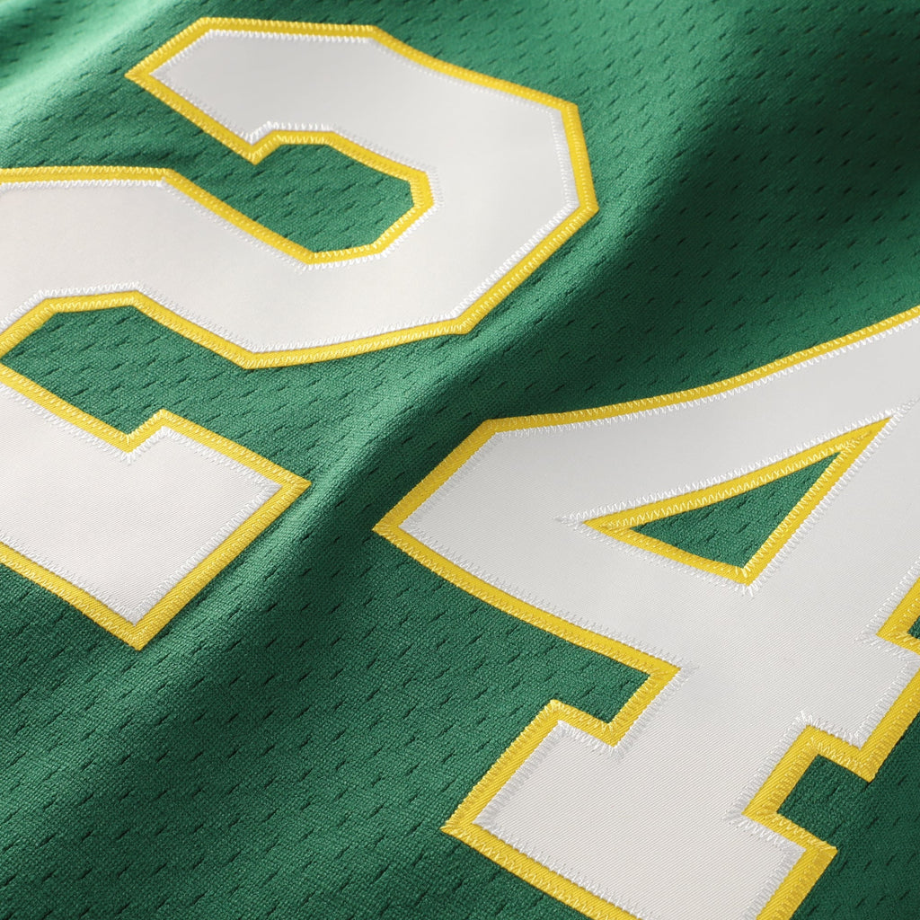 Men's Athletics Rickey Henderson Mitchell & Ness Green Authentic Batting Practice Jersey - 6