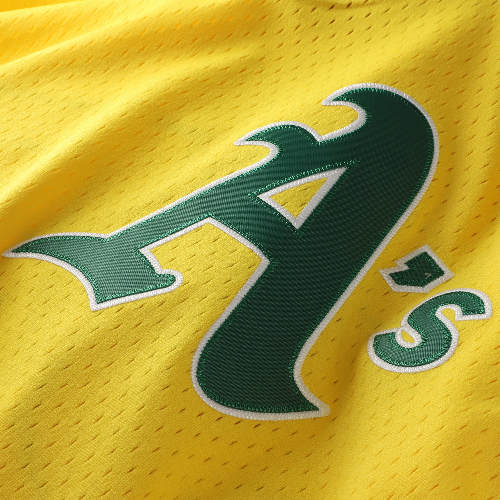 Men's Athletics Rickey Henderson Mitchell & Ness Yellow Authentic Batting Practice Jersey - 5
