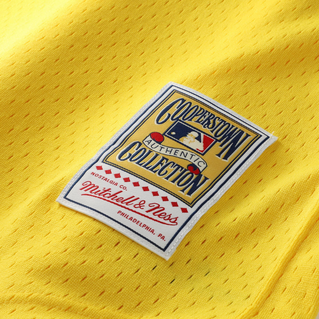 Men's Athletics Rickey Henderson Mitchell & Ness Yellow Authentic Batting Practice Jersey - 8