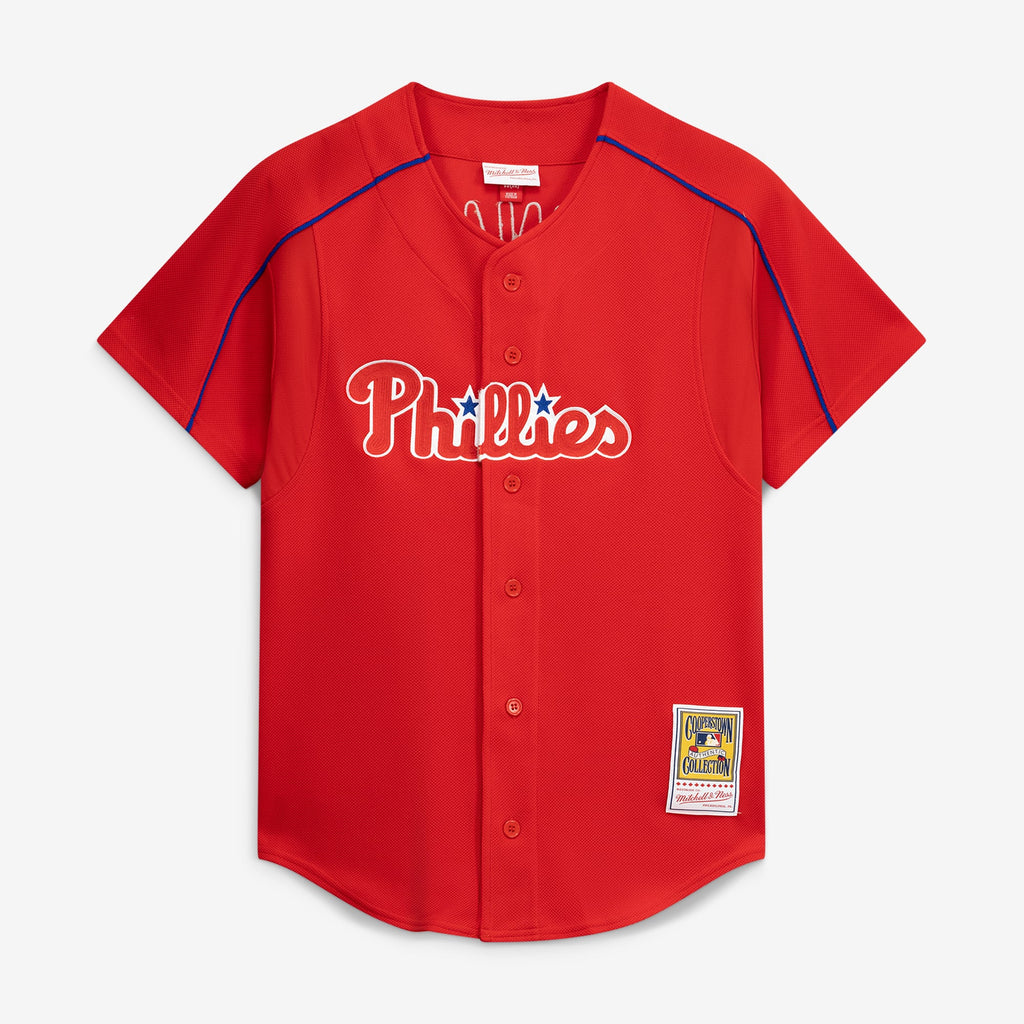 Men's Philadelphia Phillies Ryan Howard Mitchell & Ness Red Cooperstown Collection Batting Practice Jersey - 3