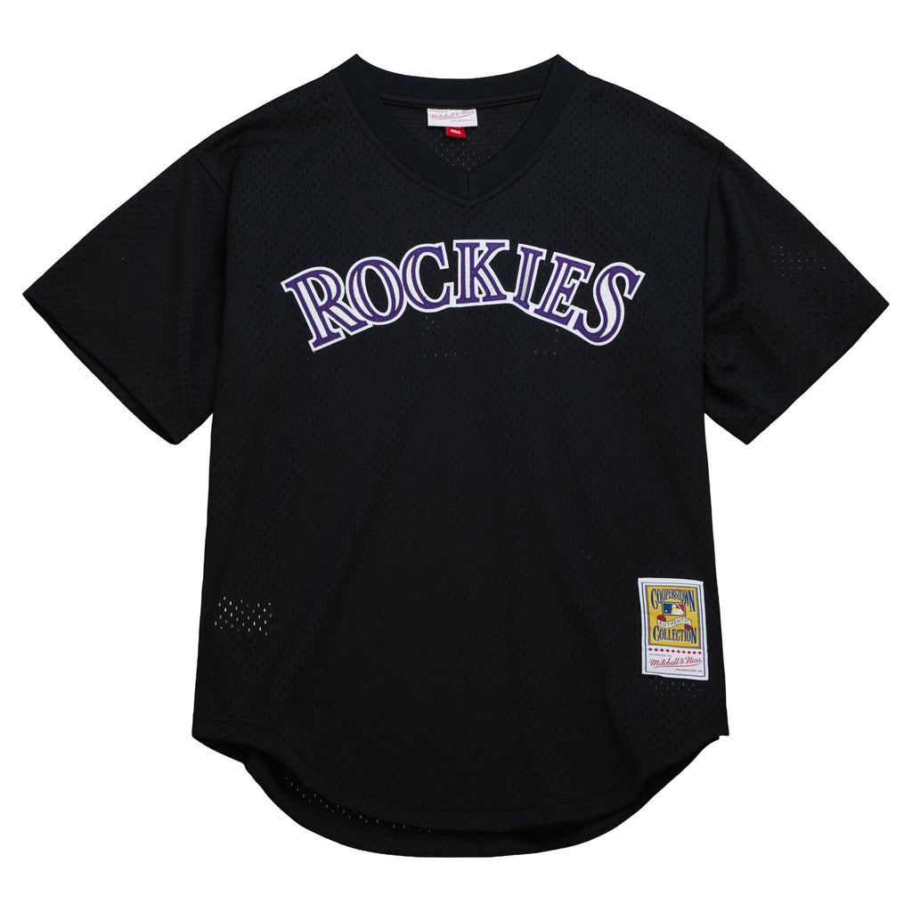 Men's Colorado Rockies Todd Helton Mitchell & Ness Black Authentic Batting Practice Jersey - 3