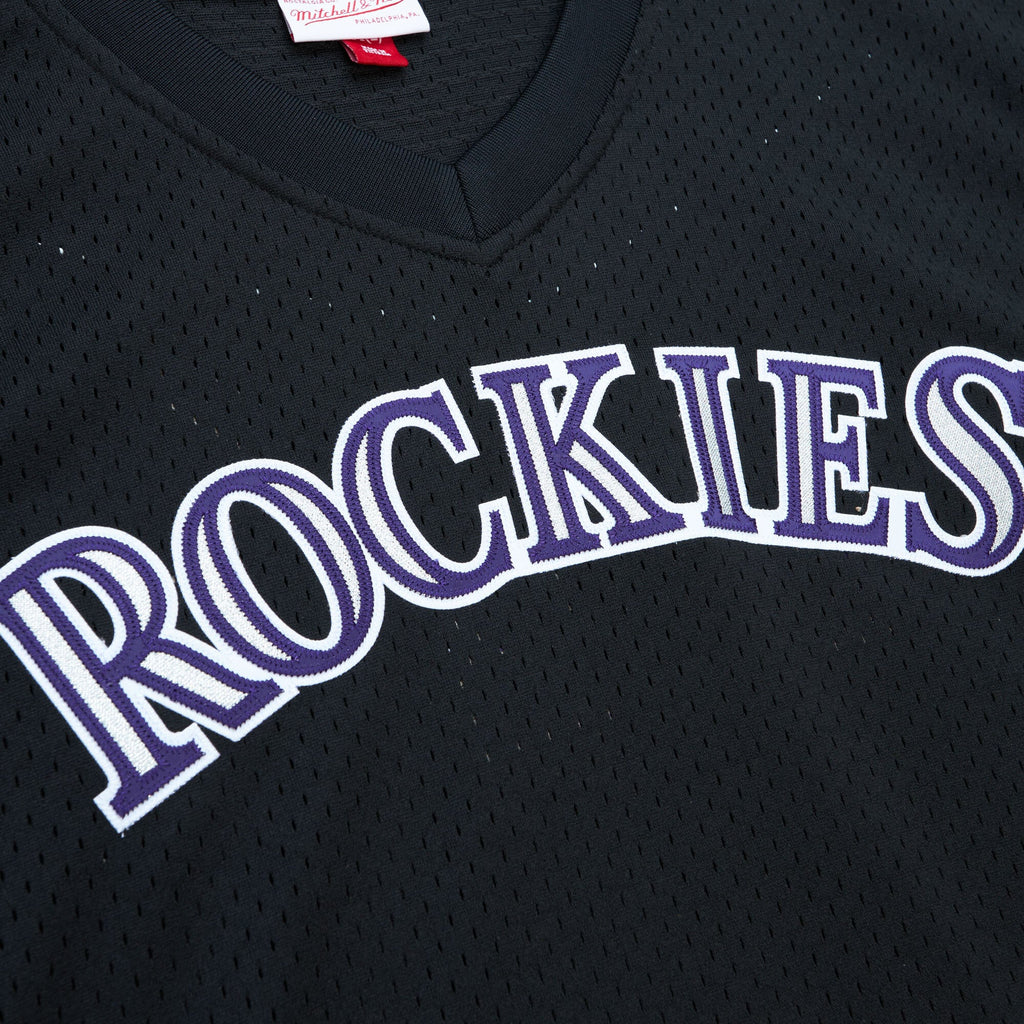 Men's Colorado Rockies Todd Helton Mitchell & Ness Black Authentic Batting Practice Jersey - 5